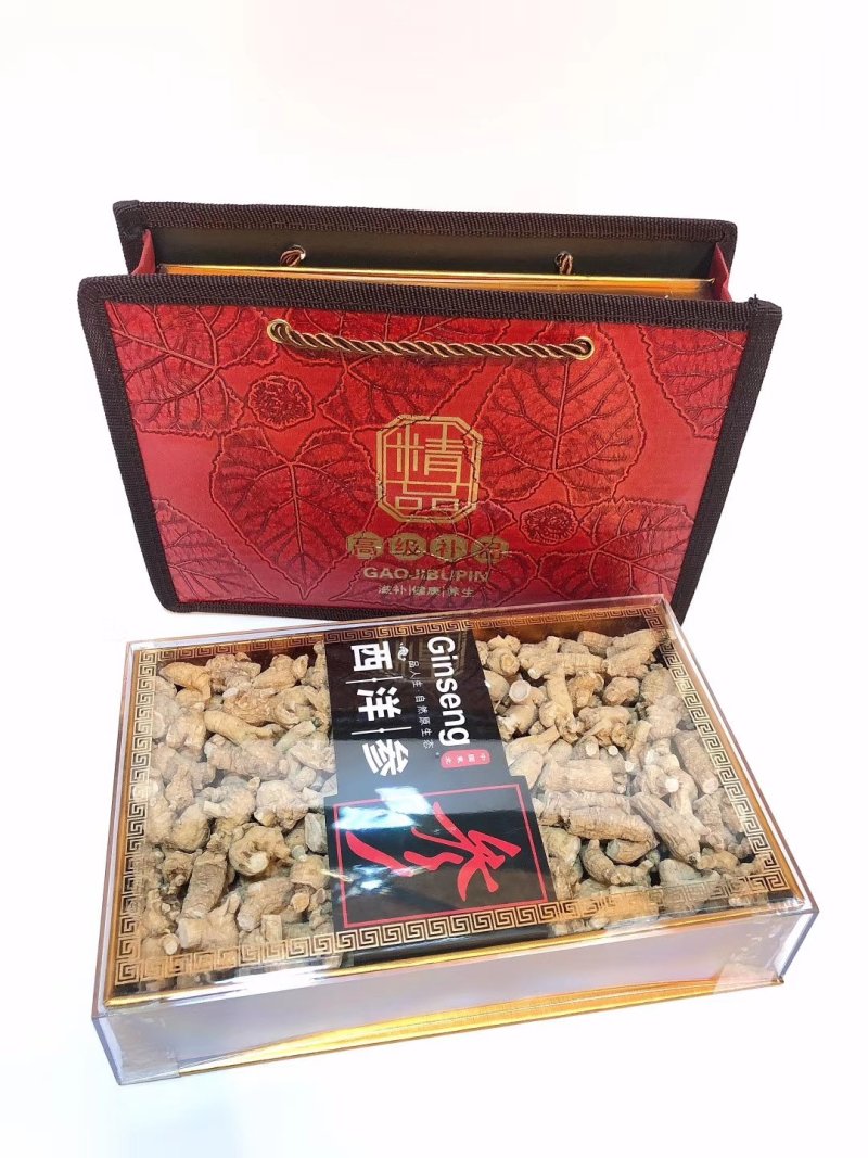 各种规格西洋参，小礼盒装，净重250克装。