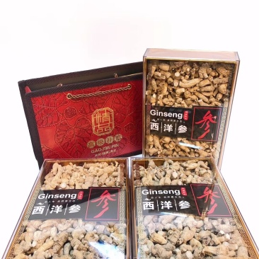 各种规格西洋参，小礼盒装，净重250克装。
