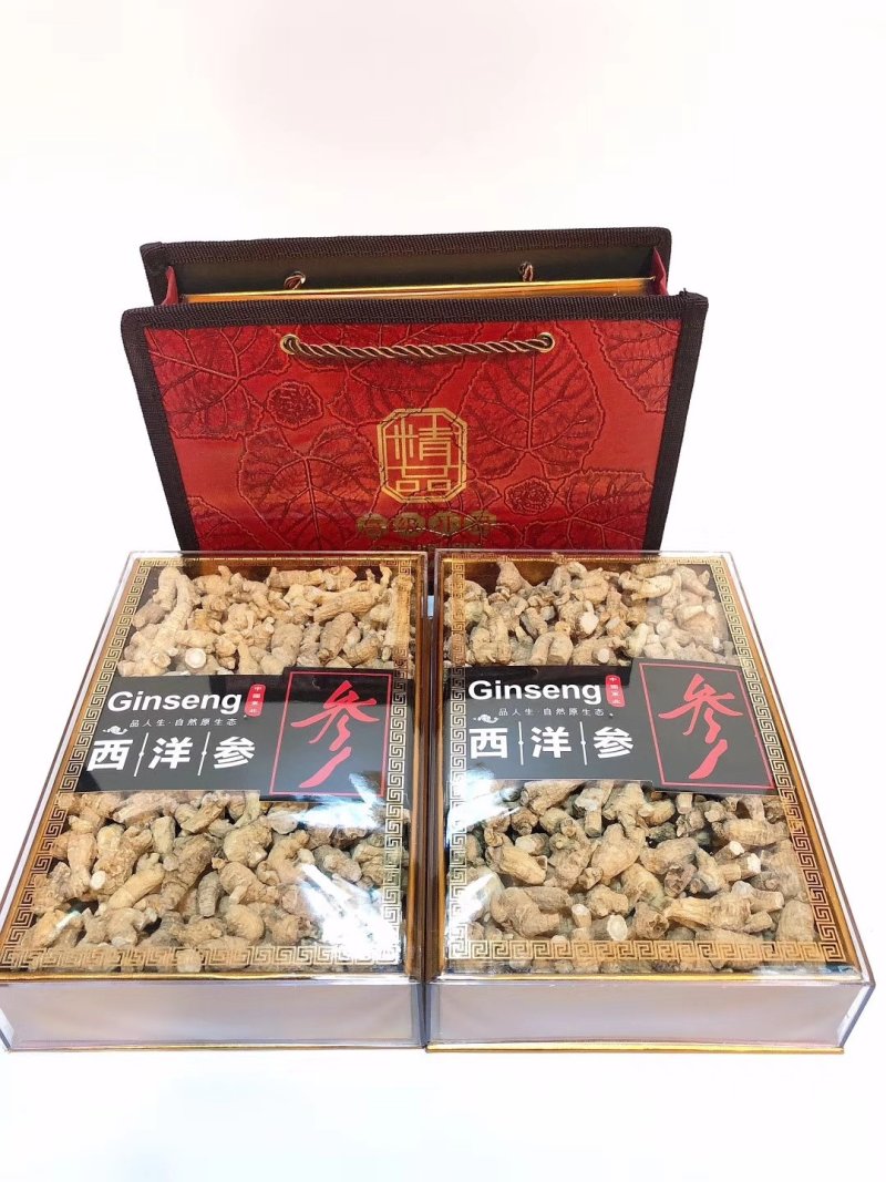 各种规格西洋参，小礼盒装，净重250克装。