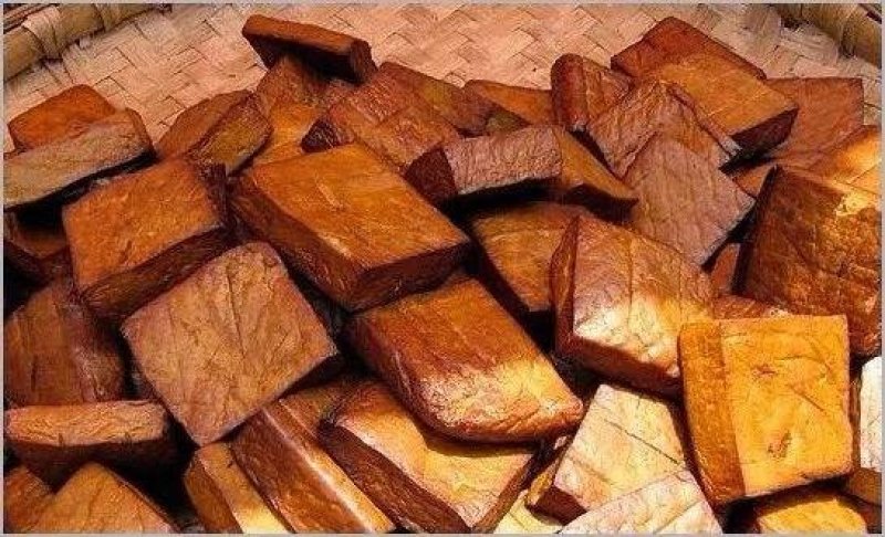 陕南农家自制烟熏柴火腊豆腐干