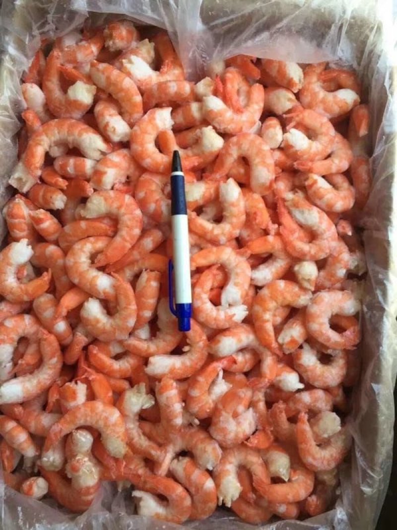北部湾熟冻单冻红虾，。