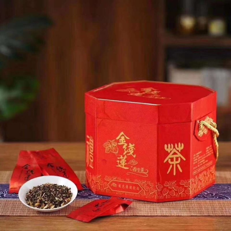 特价【金线莲养肝茶】八角桶一桶60泡半斤装送茶壶一个