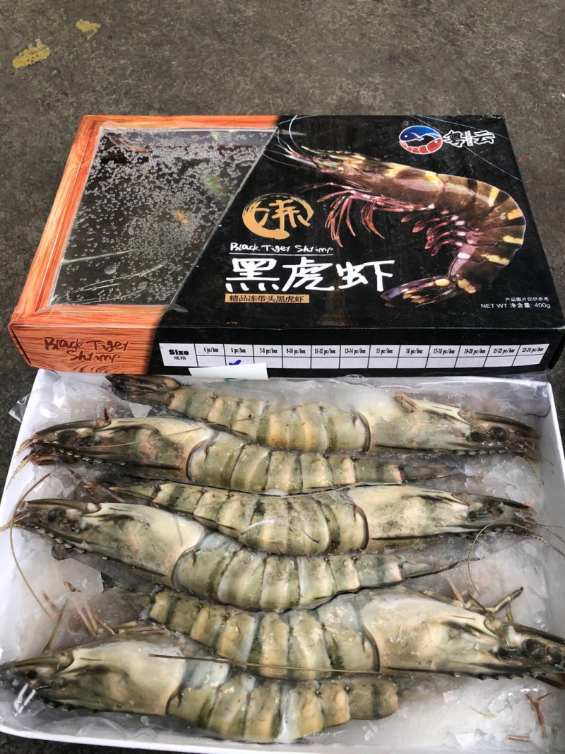 越南草虾正关带票证件齐全每件10盒净重400