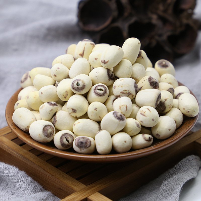 白莲子特级无硫去芯磨皮湘莲过筛精品特大一号莲子干货