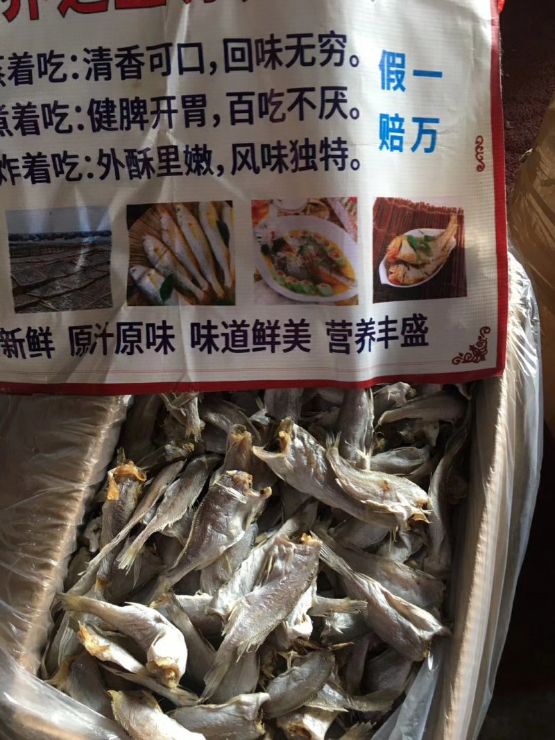 深海天然黄花鱼干去头黄花鱼干送广告录音