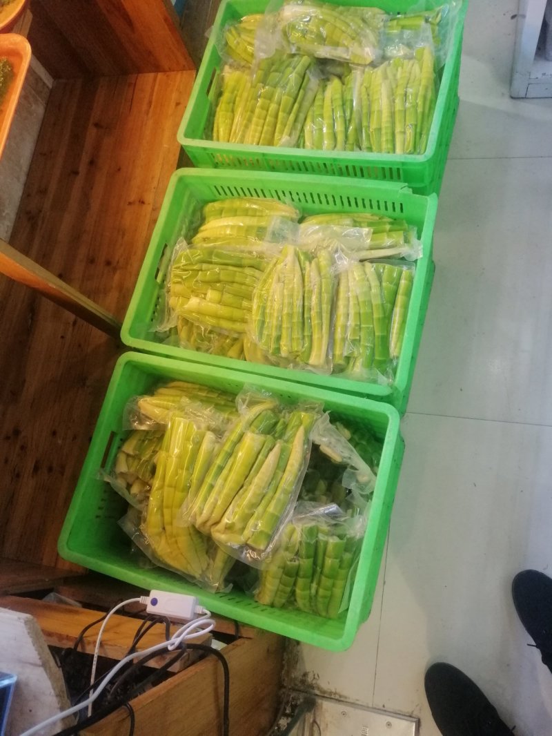 陕西安康野山笋鲜笋净菜上车保鲜发货按需分拣打包供应餐饮酒店