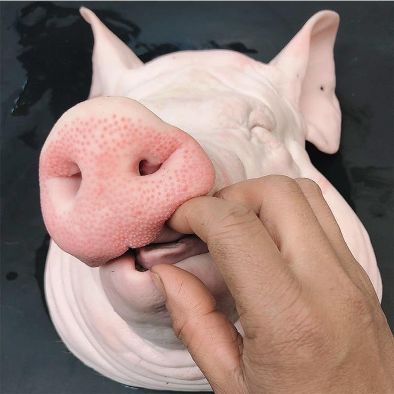 新鲜猪头整只生猪头带骨土猪带耳朵带猪舌头猪头生猪头肉猪脸