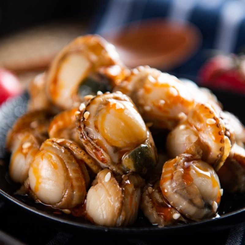 蒜蓉扇贝香辣扇贝炭烧扇贝即食扇贝