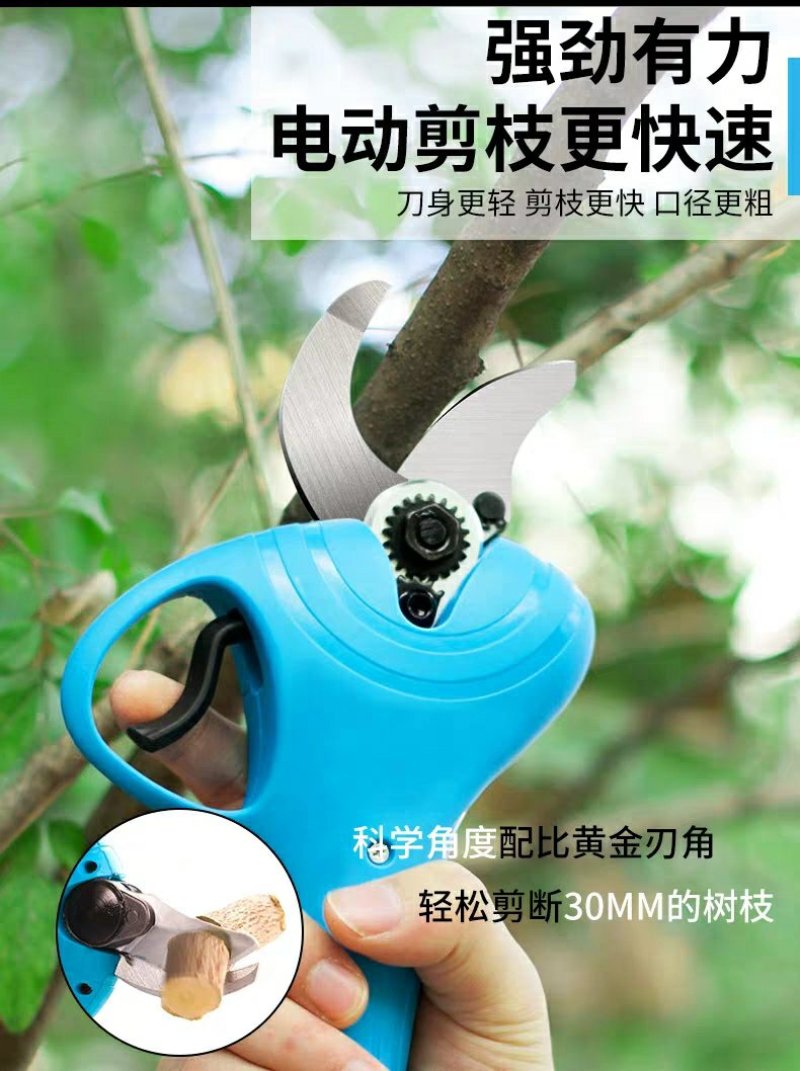 电动修枝剪刀果树充电式电剪子修剪树枝剪枝高枝剪绿化园林果