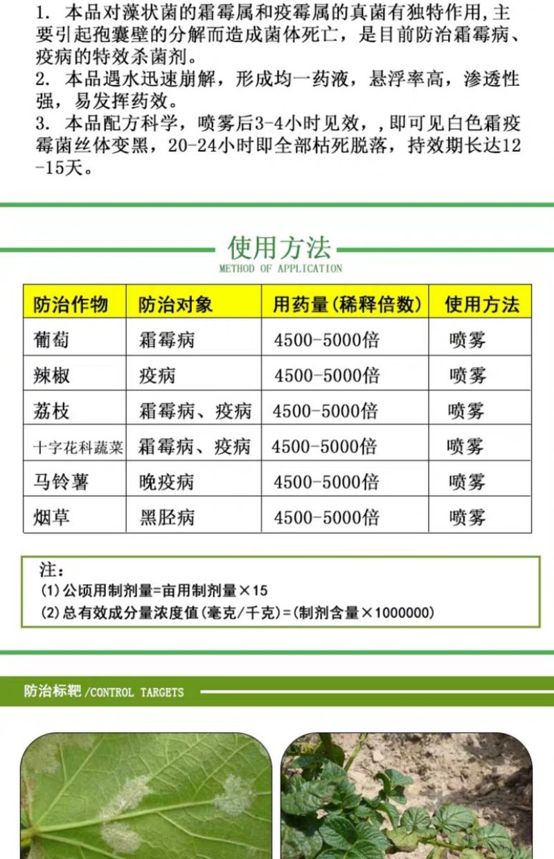 览博70%烯酰.霜脲氰霜霉疫病杀菌剂