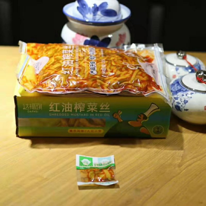 可视频看货达福琪酱菜散装袋装厂家直供咸菜批发红油榨菜丝