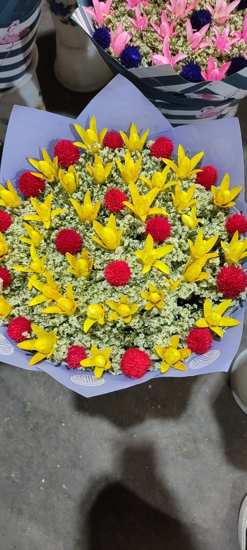 混搭勿忘我干花情人草干花，水晶花干花