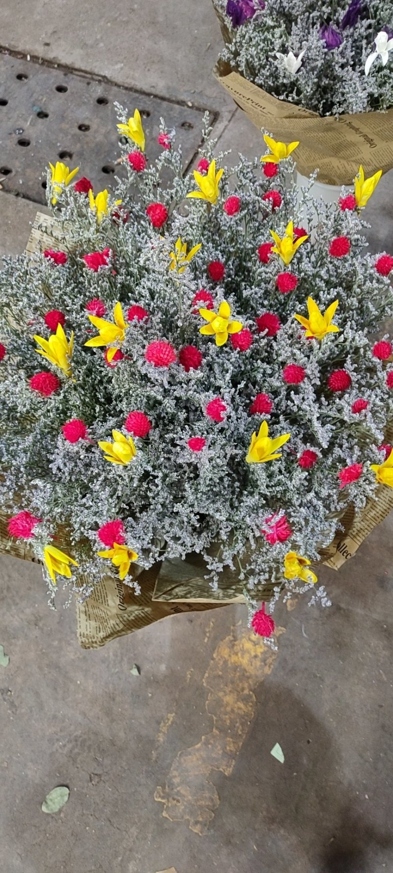 混搭勿忘我干花情人草干花，水晶花干花