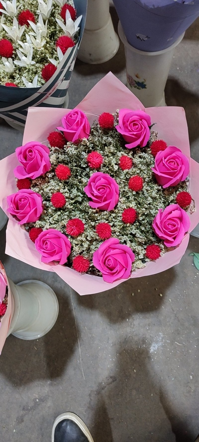 混搭勿忘我干花情人草干花，水晶花干花
