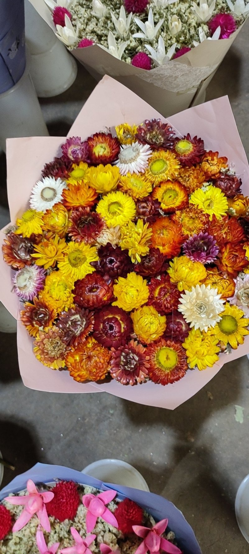 混搭勿忘我干花情人草干花，水晶花干花