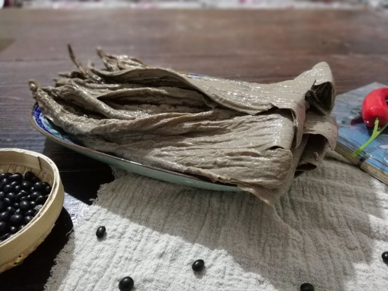 黑豆腐竹素食清流豆腐皮无添加腐竹批发客家手工腐竹厂家