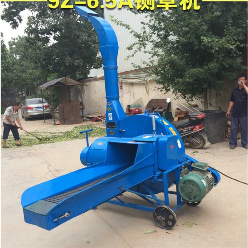 家用电铡草机干湿两用铡草揉丝机自进料铡揉一体机