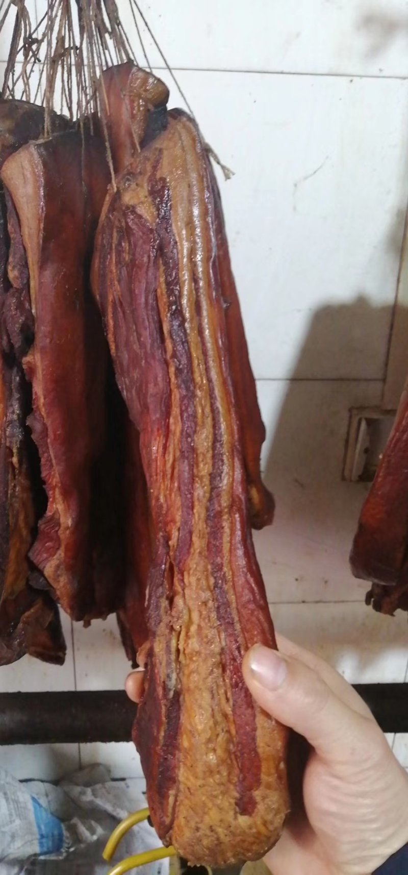 烟熏五花肉腊肉(还有红五花。风干五花。可打真空