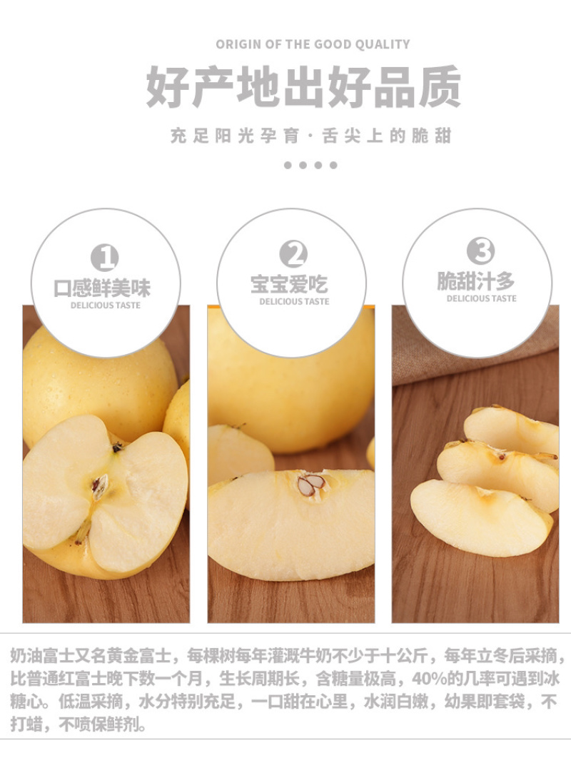 【奶油富士苹果】5斤大果，一件代发，包邮坏果包赔！