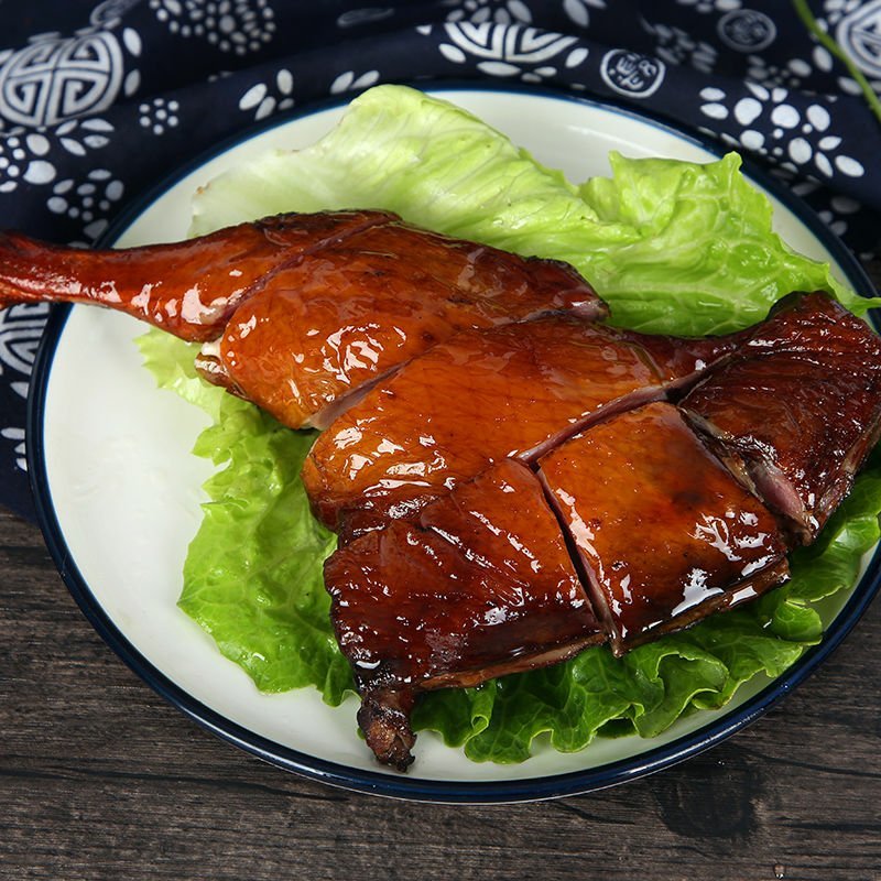 湖南湘菜特色食材柴火烟薰腊鸭腿1斤湖南腊肉咸鸭腿非