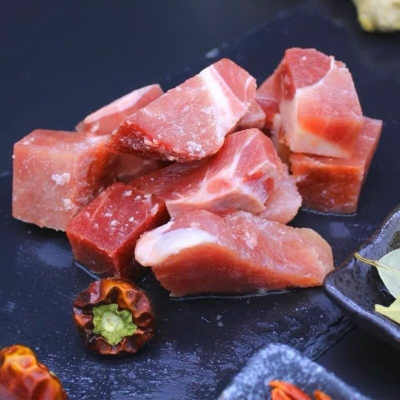 鲜冻猪排骨多肉排骨粒猪排骨块箱装20斤按区域下
