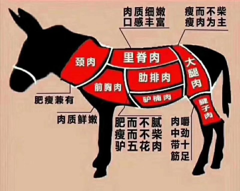 酒店，饭店，供应带皮，去皮驴肉