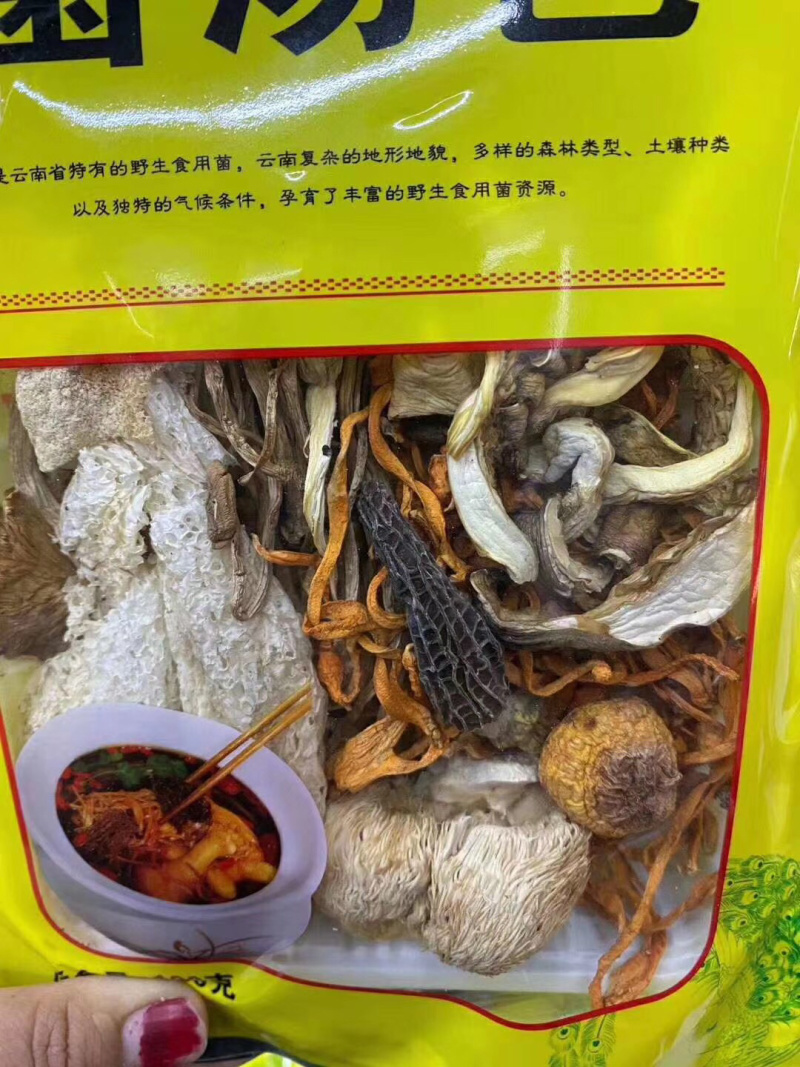 菌汤包七彩云南菌汤包羊肚菌净重100g展销团购超市产品。
