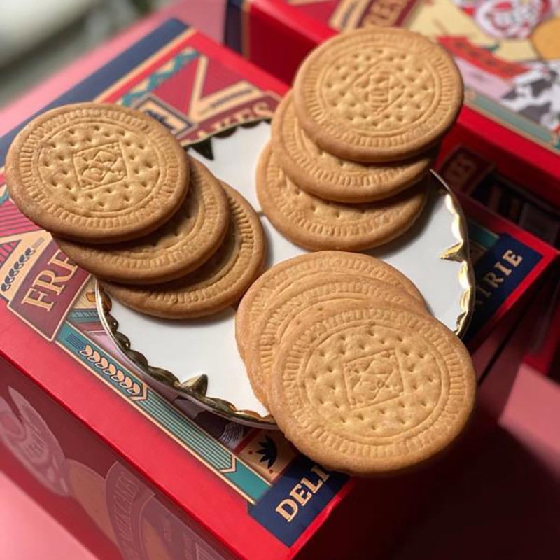 叮咚熊鲜乳大饼薄脆饼1提800g整箱内独立包装包邮代发