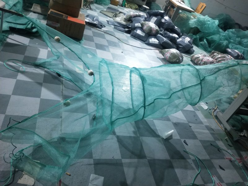 渔网虎口渔网捕鱼网拦河网捕鱼笼捕虾笼折叠自动迷魂阵八字网