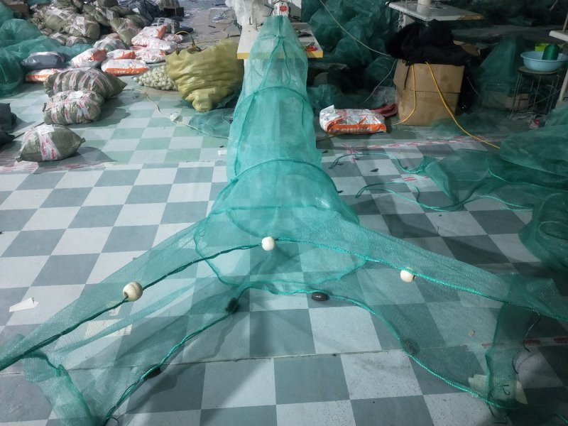 渔网虎口渔网捕鱼网拦河网捕鱼笼捕虾笼折叠自动迷魂阵八字网