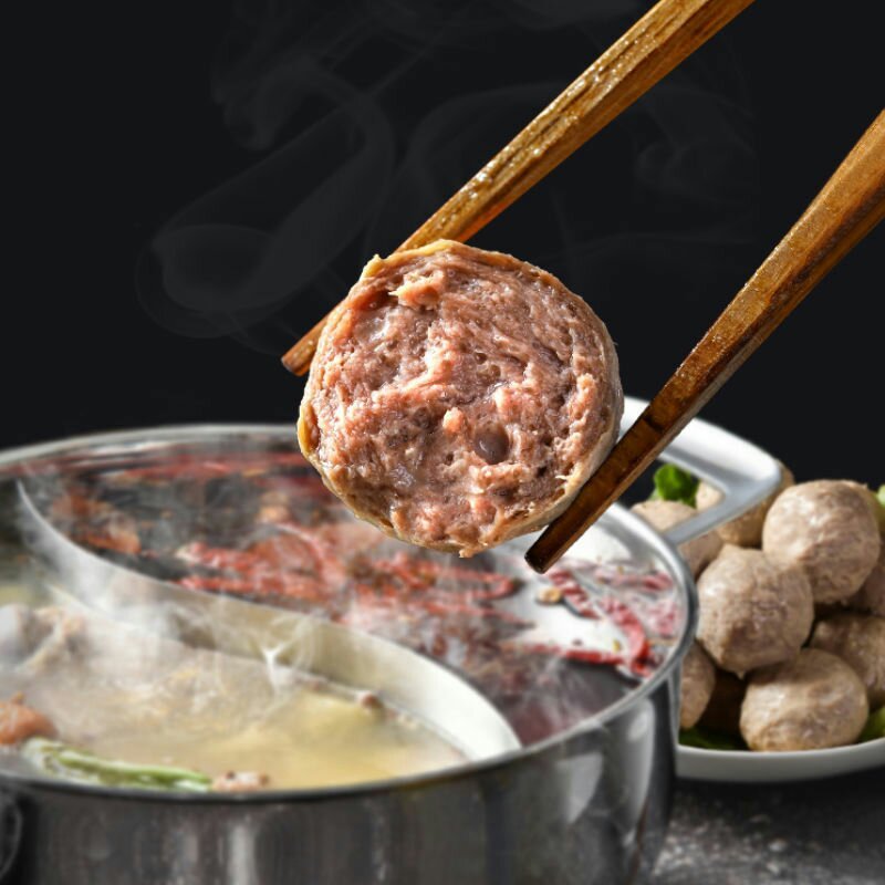 潮汕牛肉丸牛筋丸正宗手工手打潮州肉丸汕头火锅烧烤食材批发