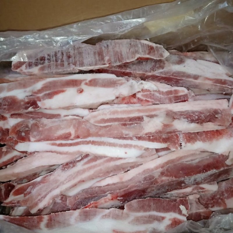 新鲜鲜冻猪肉五花肉中方条整条切块五花肉肥瘦相间大块红烧肉