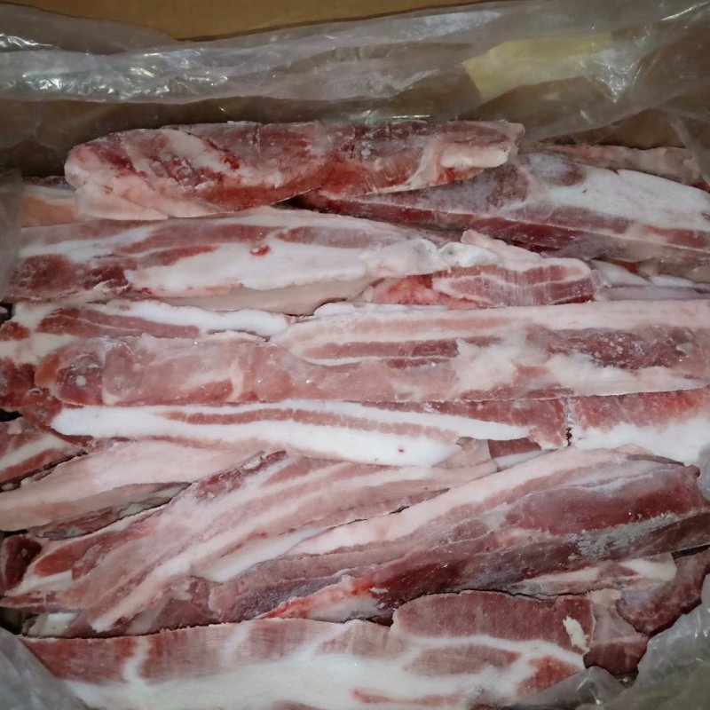 新鲜鲜冻猪肉五花肉中方条整条切块五花肉肥瘦相间大块红烧肉