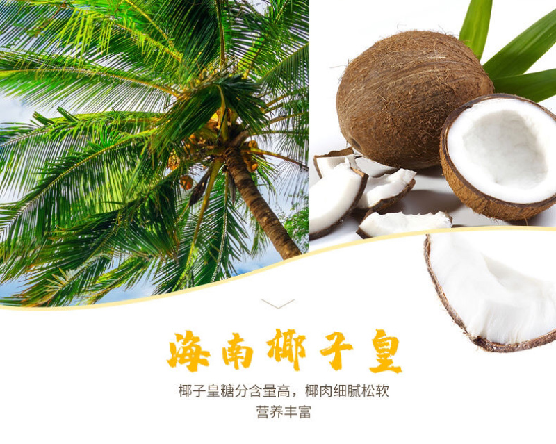 新鲜椰子肉200g炖汤椰子鸡海南金椰果肉即食榨椰子汁批发