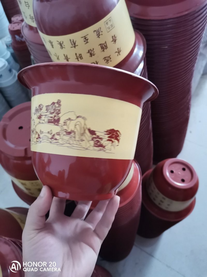 新品古典仿瓷塑料花盆阳台户外都适合