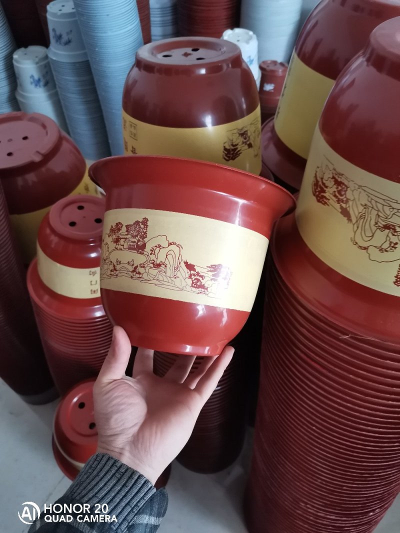新品古典仿瓷塑料花盆阳台户外都适合
