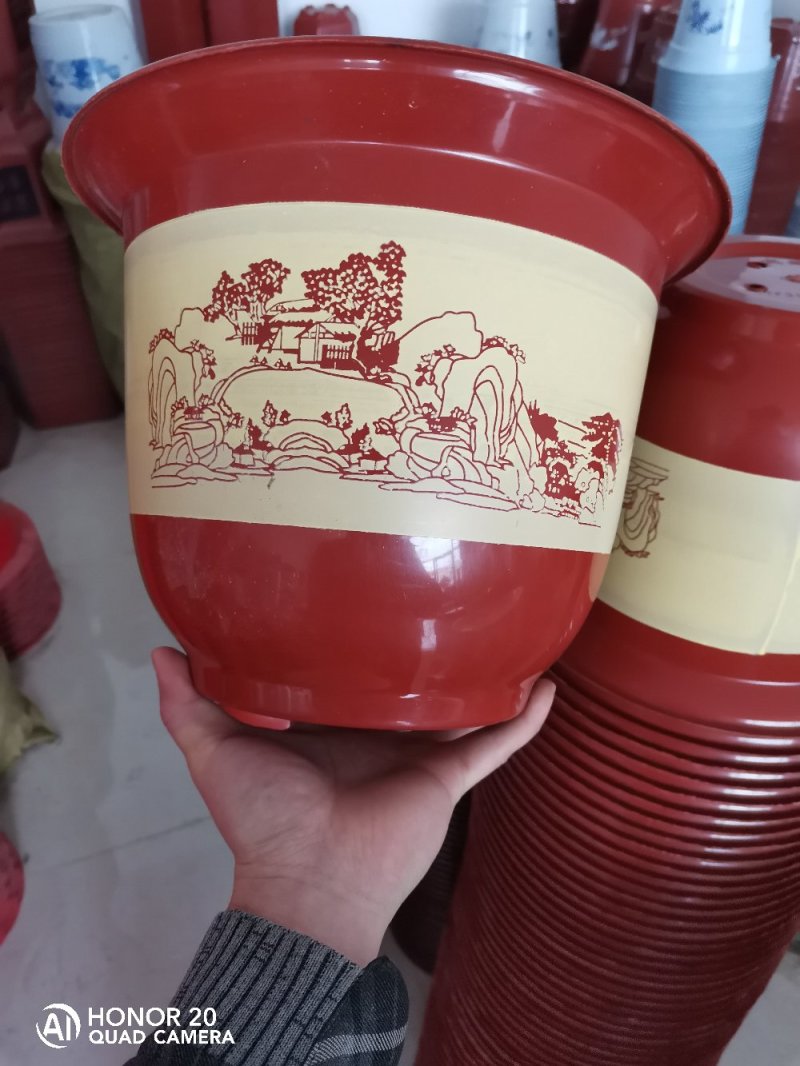 新品古典仿瓷塑料花盆阳台户外都适合