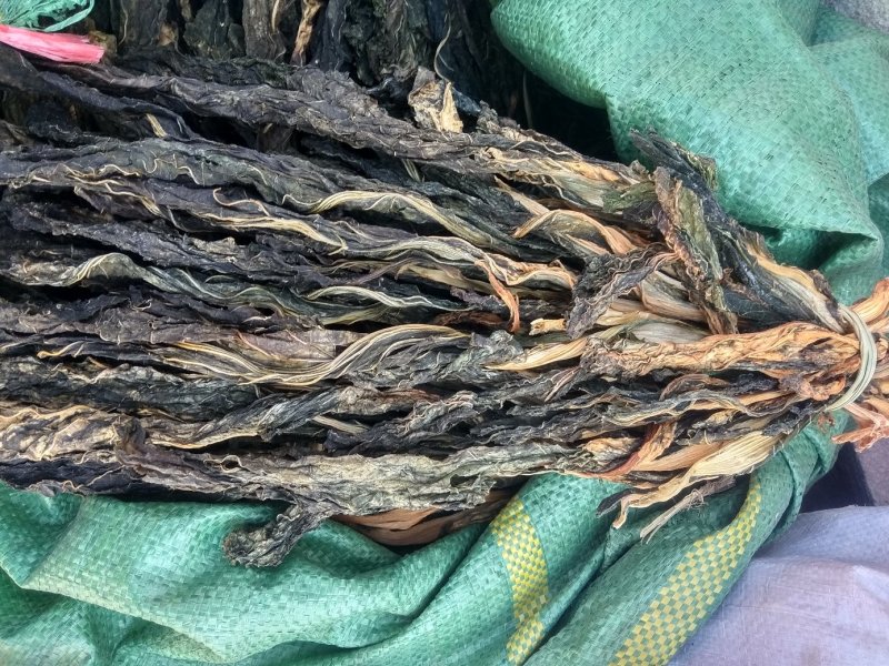 自家产无任何添加剂的脱水干板菜