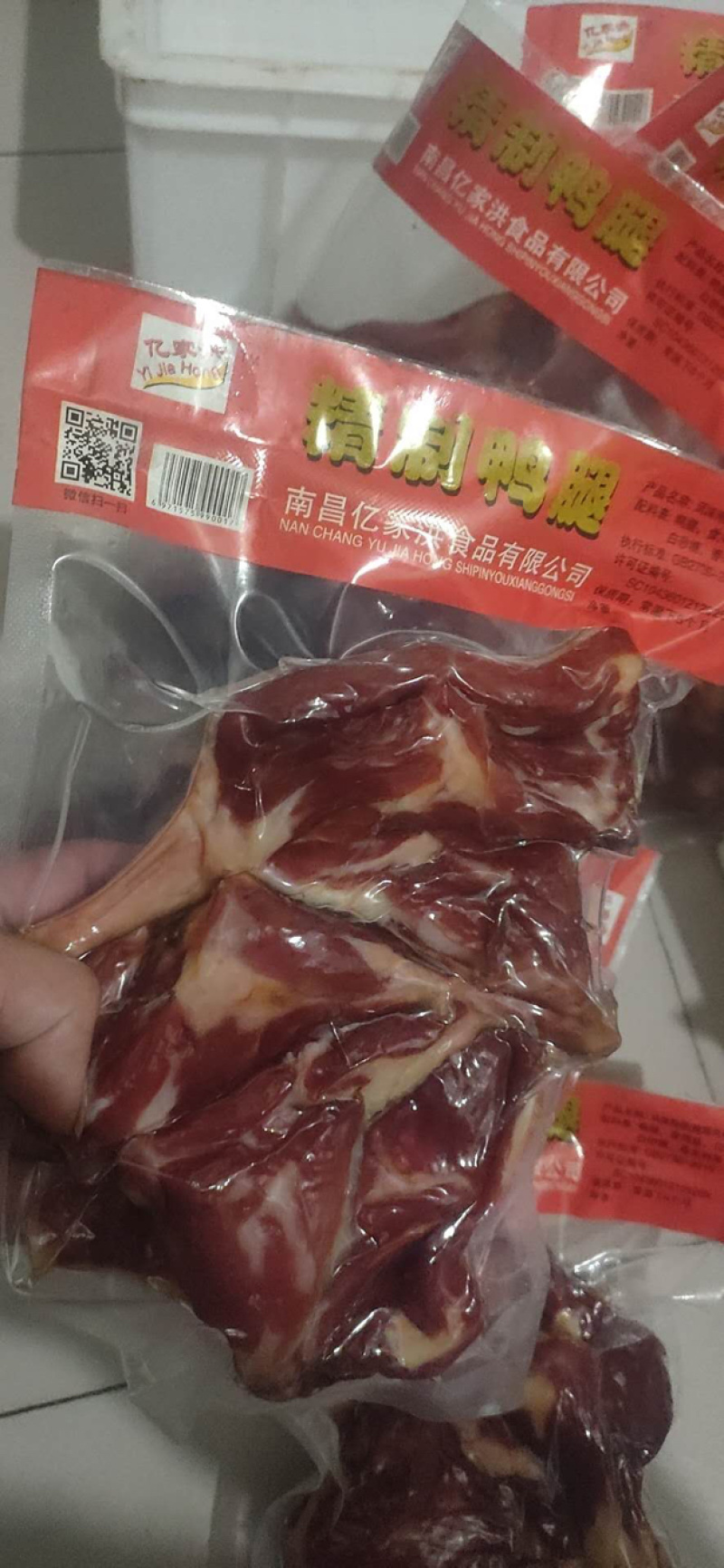 腊鸭腿真空包装一件13斤一袋3个