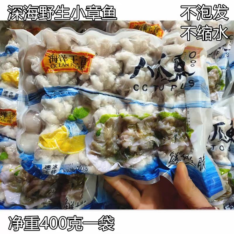深海新鲜小章鱼短腿八爪鱼迷你小八抓鱼冷冻海鲜零食火锅食材