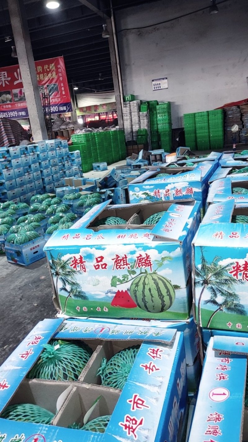 蒙阳雨润市场西瓜处理