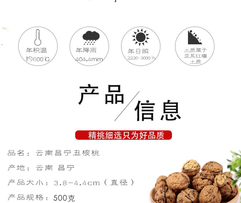 云南昌宁泡核桃薄皮核桃大果一件代发