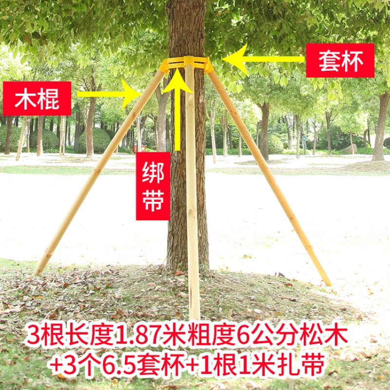 绿化支撑杆原木，杨木松木原木，苗木支撑杆套杯