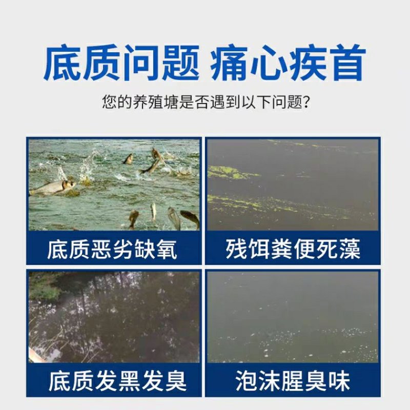 水产养殖鱼虾池塘解毒改底净水王过硫酸氢钾底改片增氧设备