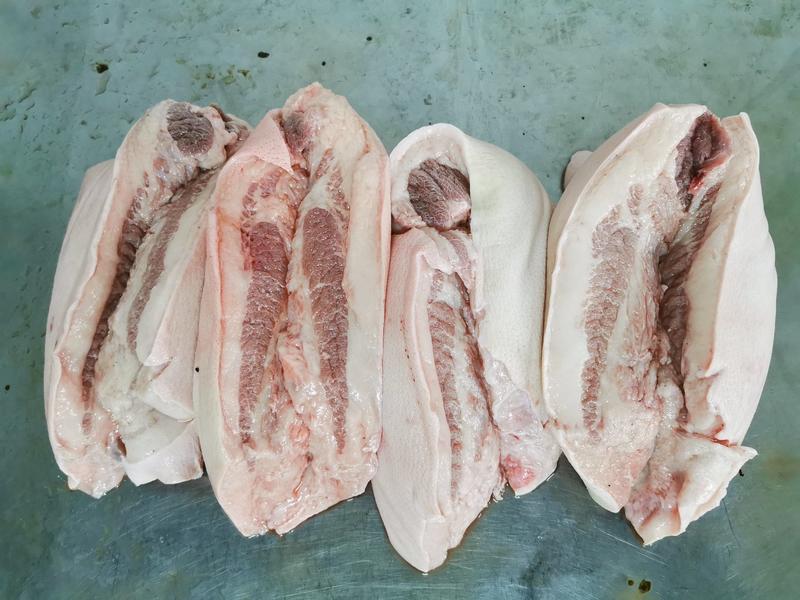 带皮槽头猪脖子肉优质条状产品全程冷链保质保量
