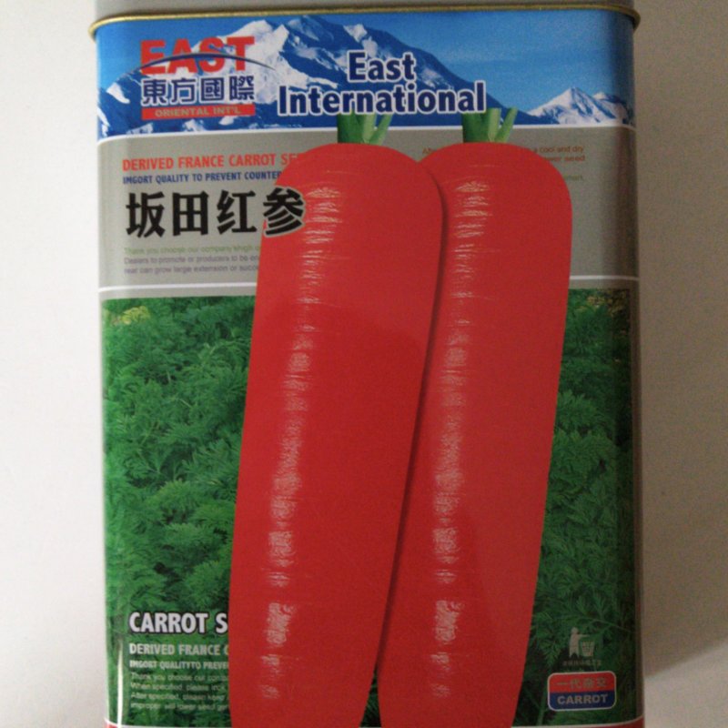 胡萝卜种子，三系杂交红冠品种，新田七寸胡萝卜种子
