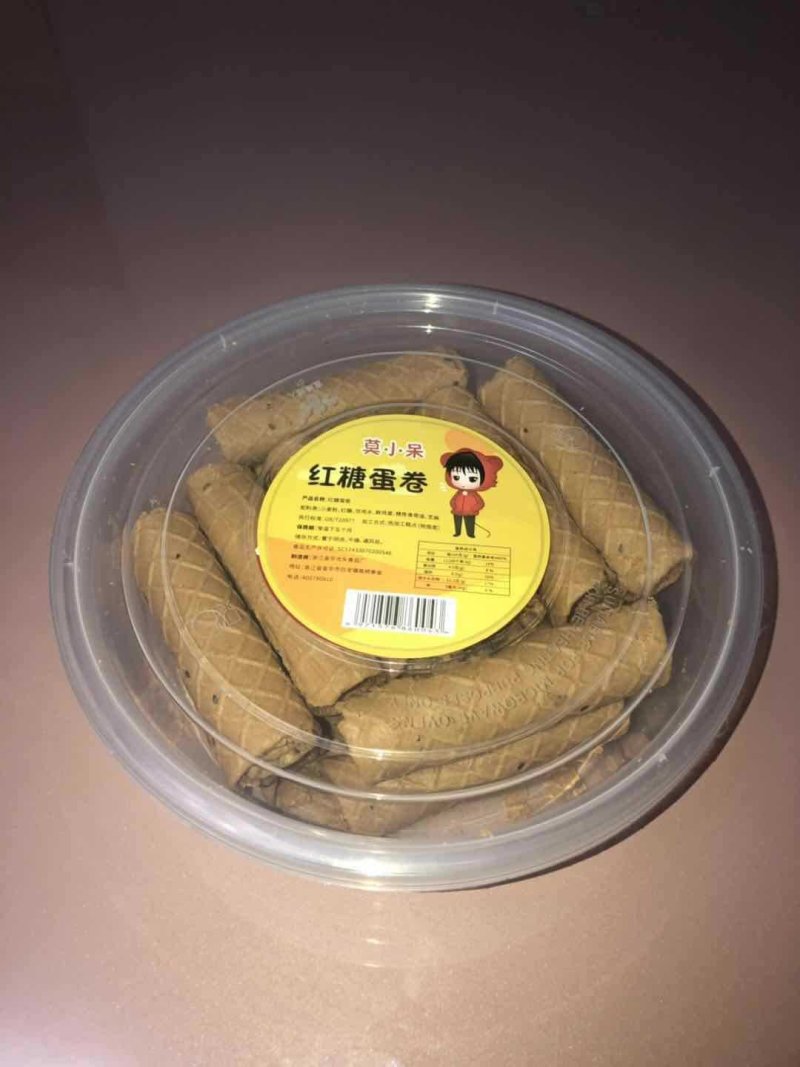 传统特产蜜蜂超人鸡蛋芝麻红糖蛋卷350g包邮代发