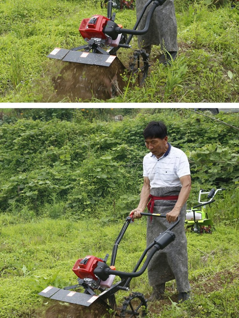 多功能旋耕机两冲程两轮田园除草机田园管理机大马力微耕机