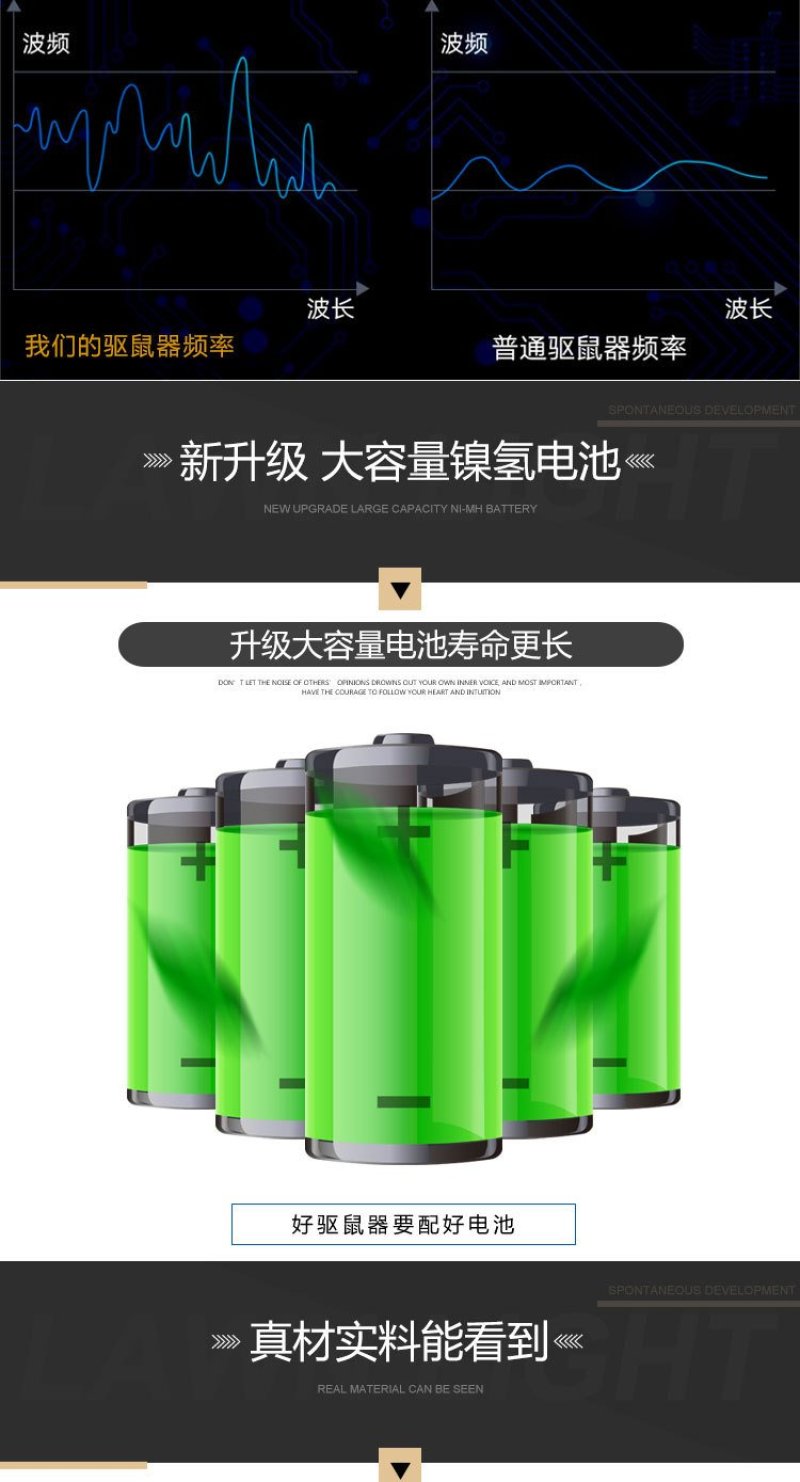 驱鼠驱虫器超声波多功能驱鼠器草坪花园户外庭院