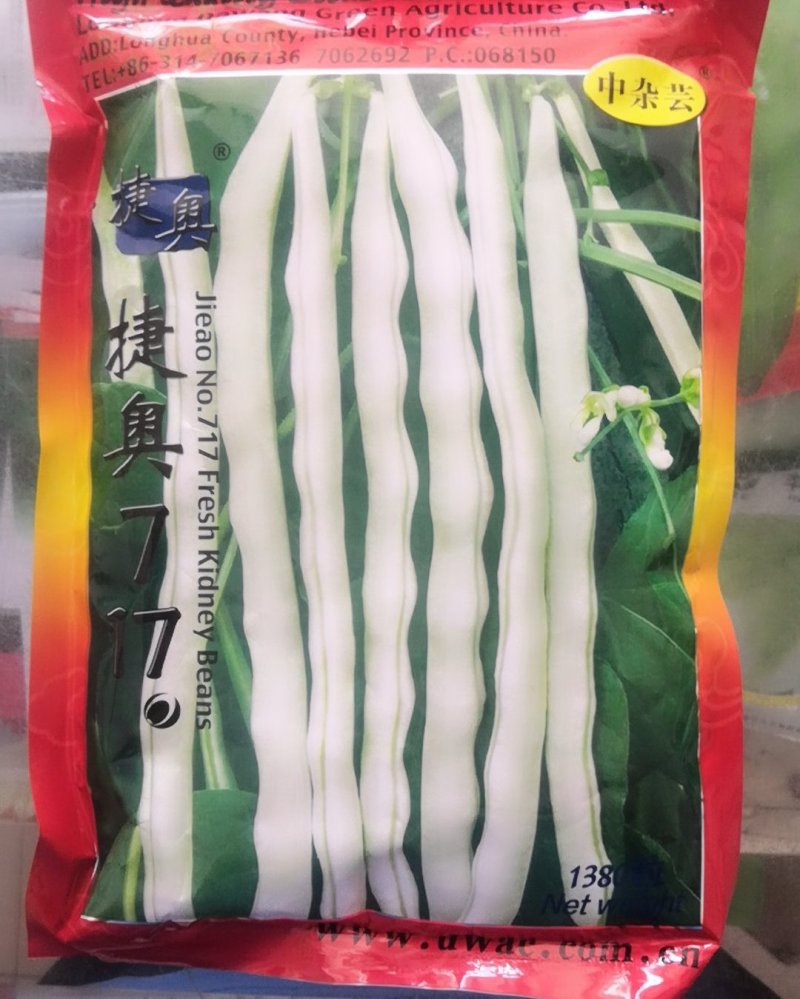 捷奥717白不老架芸豆豆角种子
